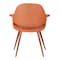 Armen Living Phoebe Mid-Century Dining Chair in Walnut Finish and Orange Fabric LCPHSIWAOR - alternate 5